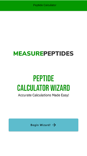 Android application Measure Peptides screenshort