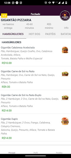 Gigantão Lanches Screen 2
