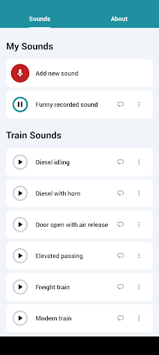Android application Train Sounds screenshort