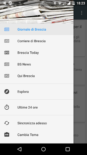 Android application Brescia notizie locali screenshort