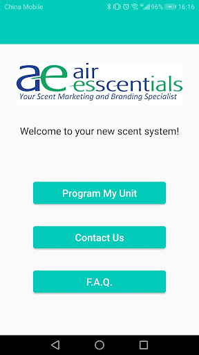 Android application Air Esscentials screenshort
