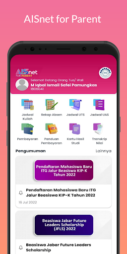 AISnet ITG for Parent Screen 2