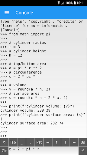 Android application Handy Py screenshort