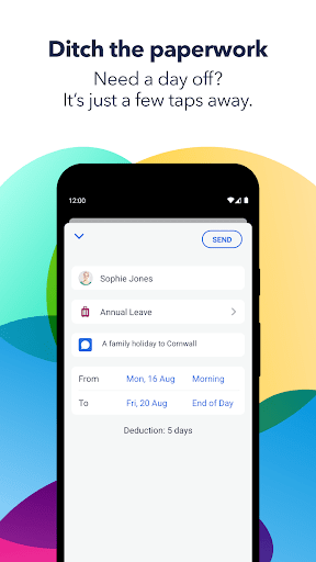 Android application Timetastic screenshort