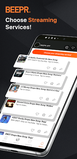 Android application Beepr - Real Time Music Alerts screenshort
