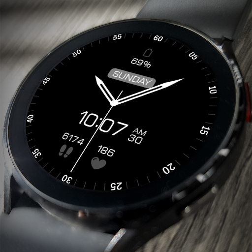 Android application Key063 Analog Watch Face screenshort