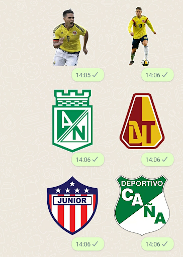 Stickers de Fútbol Colombiano