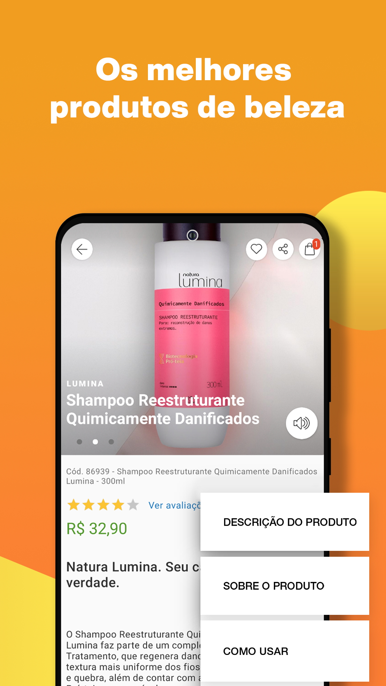 Android application Natura: Produtos de Beleza screenshort