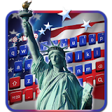 independence day usa keyboard statue liberty us icon