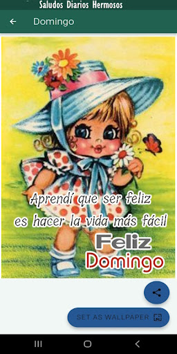 Android application Saludos Diarios Hermosos screenshort