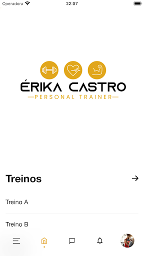 Android application ÉRIKA TRAINER screenshort