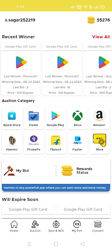 HAMMO : Earn Gift Cards Screen 2