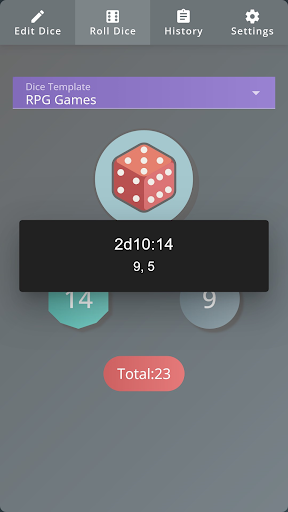 My Dice Roller Screen 2