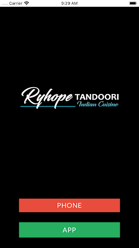 Android application Ryhope Tandoori screenshort