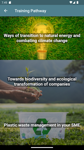 Environmental app for startups Screen 3