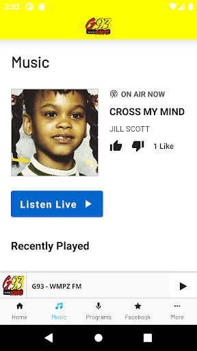 G93 - WMPZ FM Screen 2