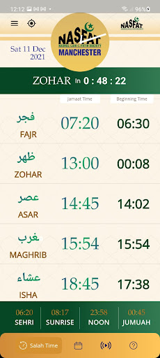 Android application Nasfat Masjid screenshort