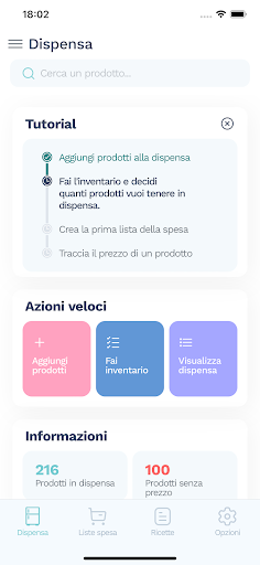 Android application Smarty Pantry - Lista spesa screenshort