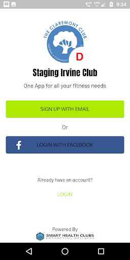 Android application Staging Irvine Club screenshort