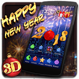Happy New Year 2018 3D Theme icon