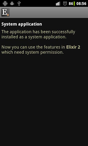Elixir 2 - System add-on Screen 2