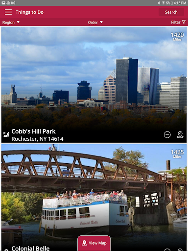 Screenshot of Visit Rochester, NY