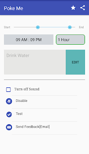 Poke Me - Скриншот напоминания о питье воды