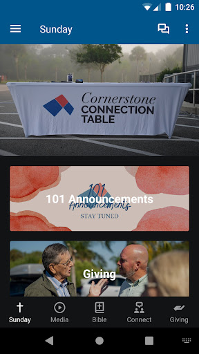 Android application Cornerstone Church Place screenshort