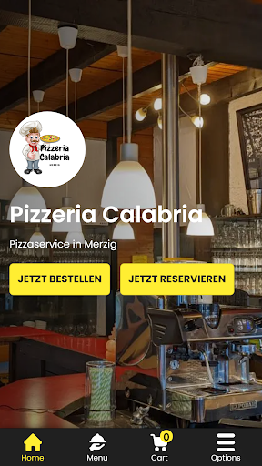 Android application Pizzeria Calabria screenshort