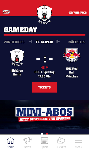 Android application Eisbären Berlin screenshort