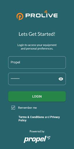 Android application Prolive screenshort