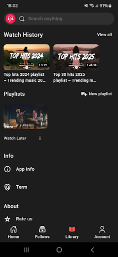 Screenshot of Play Tube