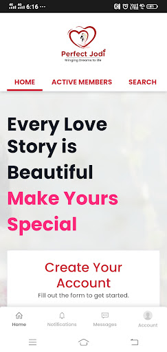 Android application Perfect Jodi - Matrimony App screenshort
