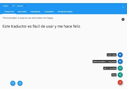 Spanish English Translator-Tra Screenshot