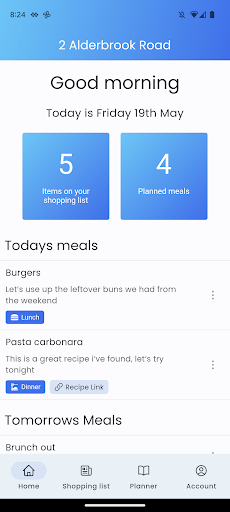 Simple Meal Plan Screen 2