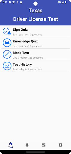 Texas Driver Test Practice Screen 3