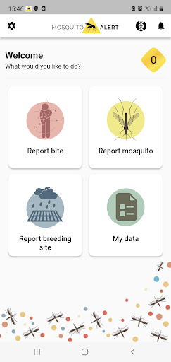 Android application Mosquito Alert screenshort