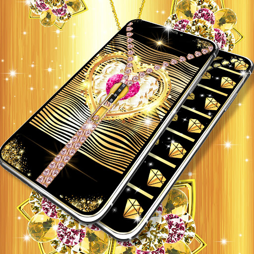 Gold diamond lock screen Screen 2