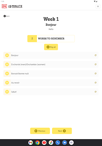 Screenshot of DK 15 Minute Language Course