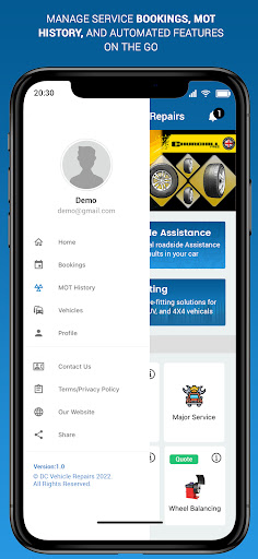 DC Vehicle Repairs Screen 2