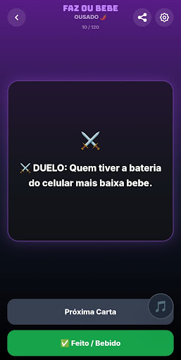 Eu Nunca e Desafios Festa