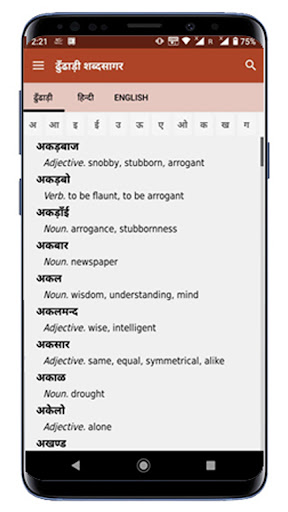Dhundari-Hindi-English Diction Screen 2