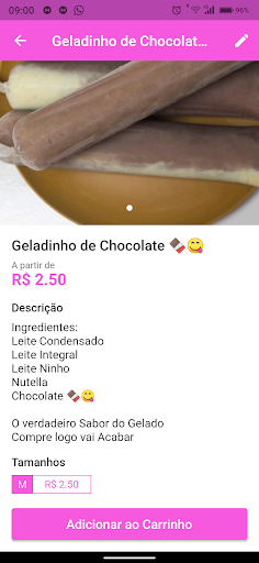 Geladinho Gourmet Screen 2