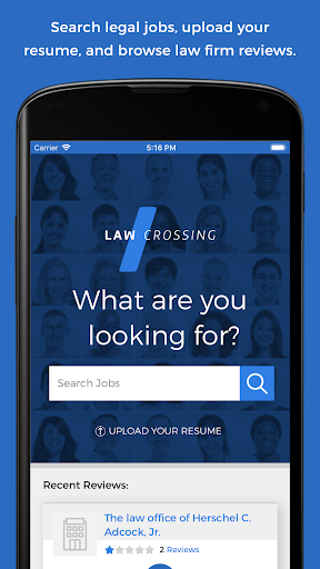Android application LawCrossing Legal Job Search screenshort