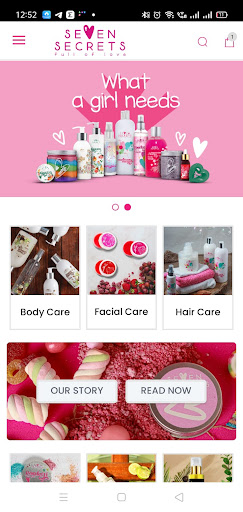 Android application Seven Secrets Cosmetics screenshort