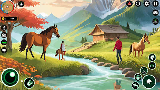 Virtual Wild Horse Farm Life