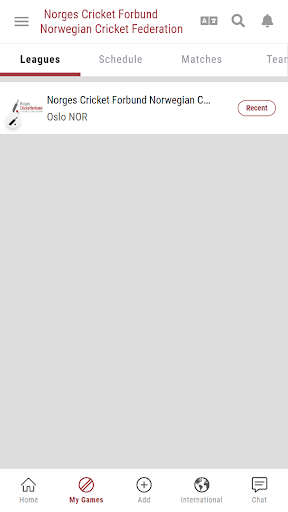 Android application Norway Cricket Association screenshort