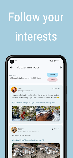 Android application trunks for Mastodon screenshort