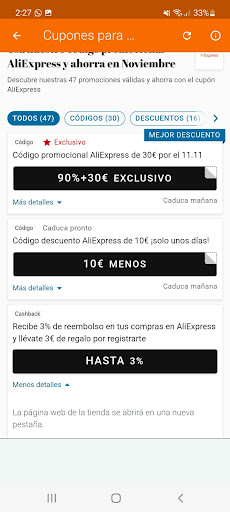 Promo Codes and Coupons Shop Screen 3