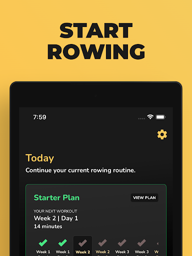Screenshot of Start Rowing - Rowing Workouts